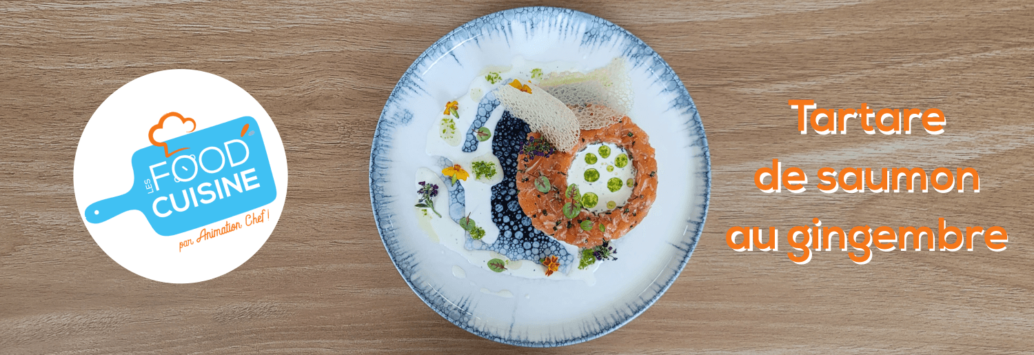 🐟 Tartare de Saumon au Gingembre, Crème au Raifort & Huile de Combava : un vent de fraîcheur et d’exotisme ! 🌿✨ 